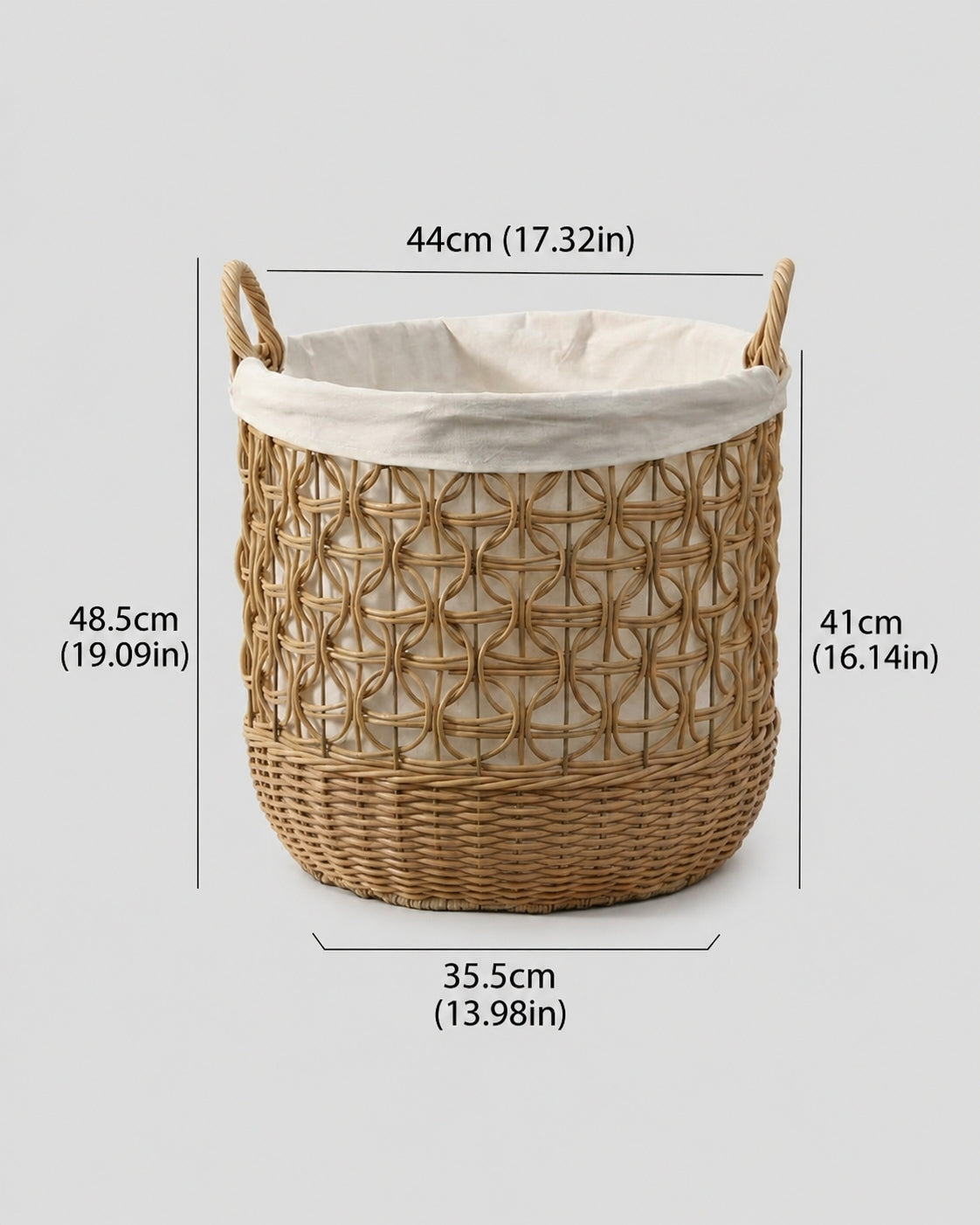 Laundry hamper dimensions and product size information