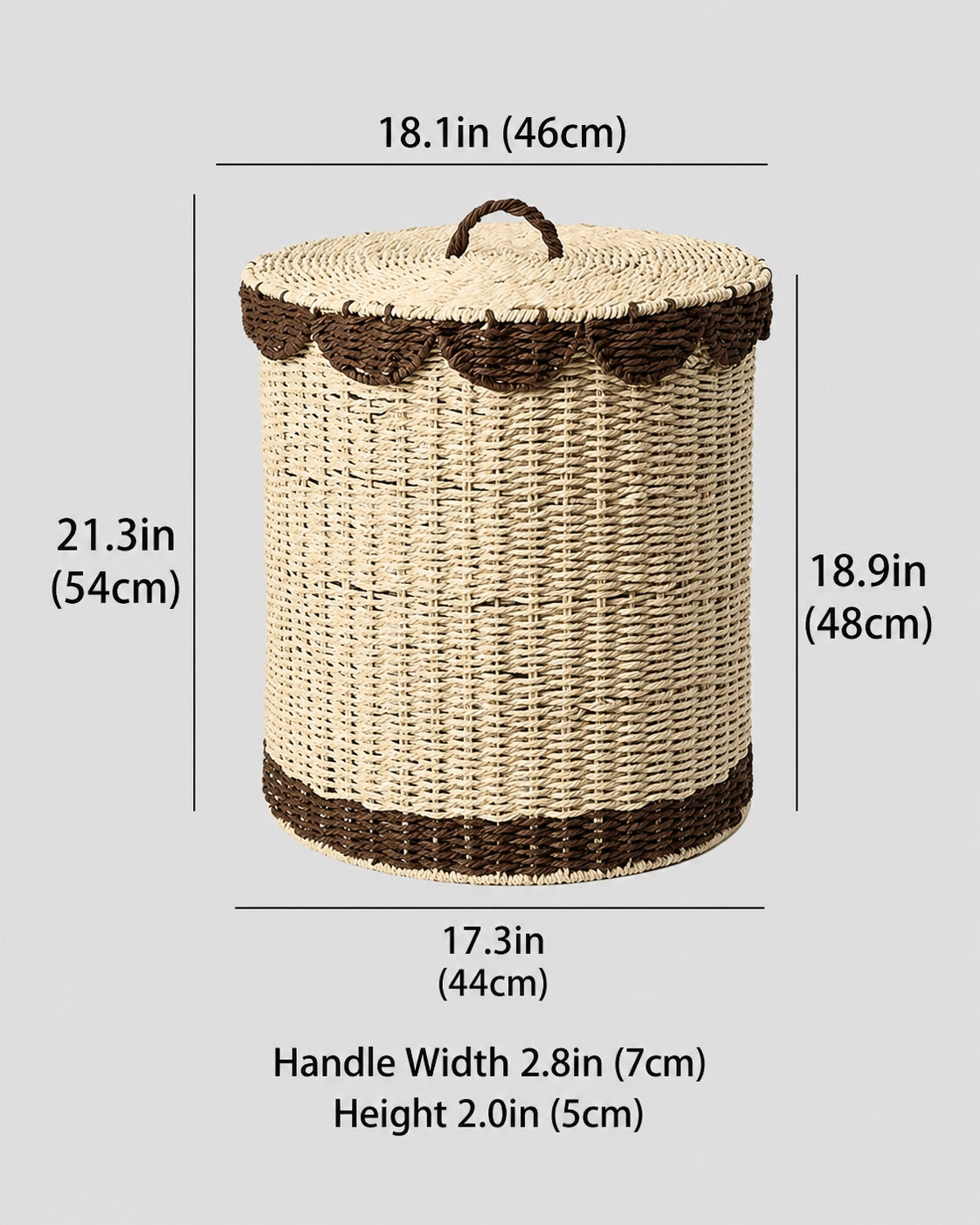 Large paper rope laundry hamper for clothes storage