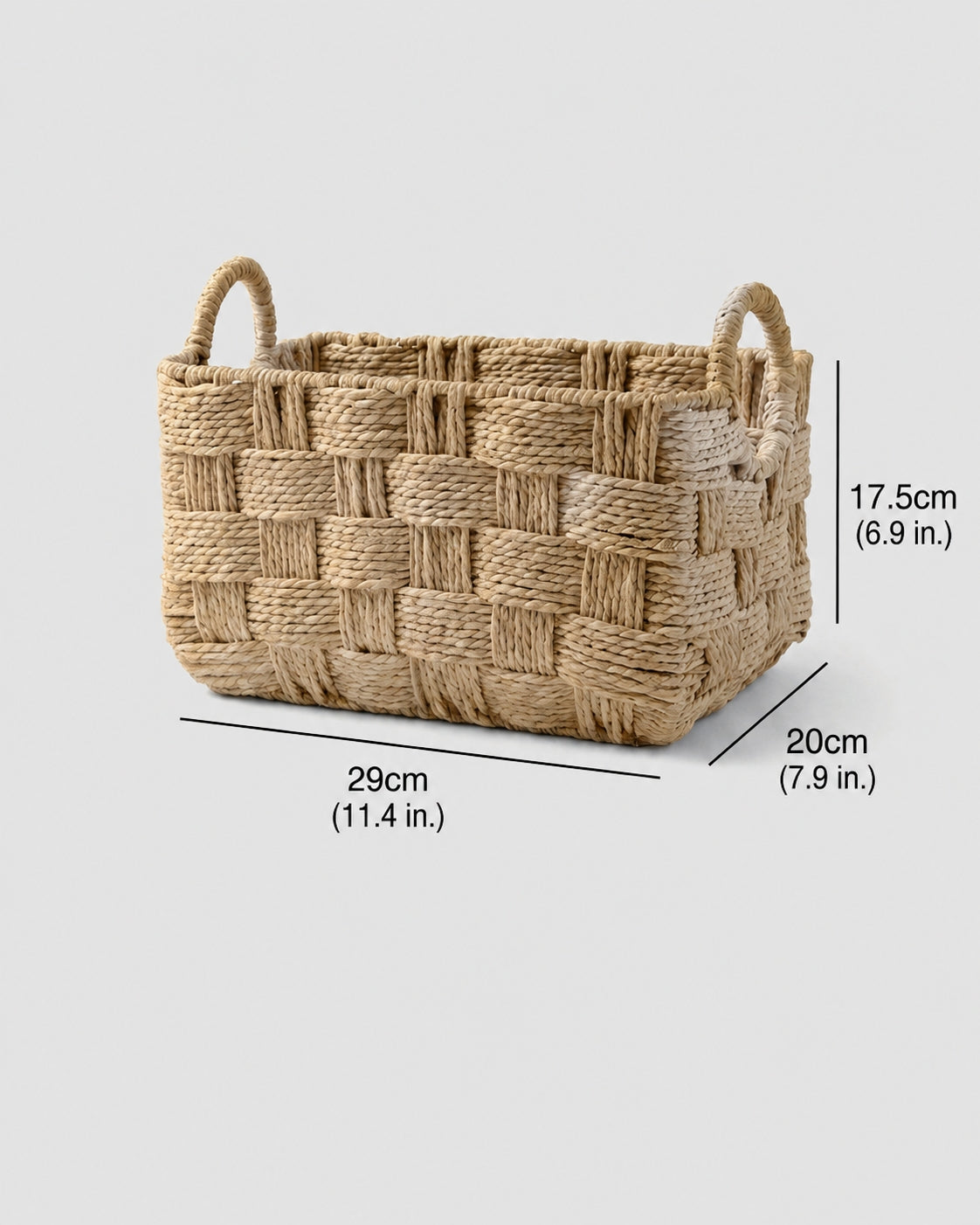 Paper rope basket product dimensions and measurements