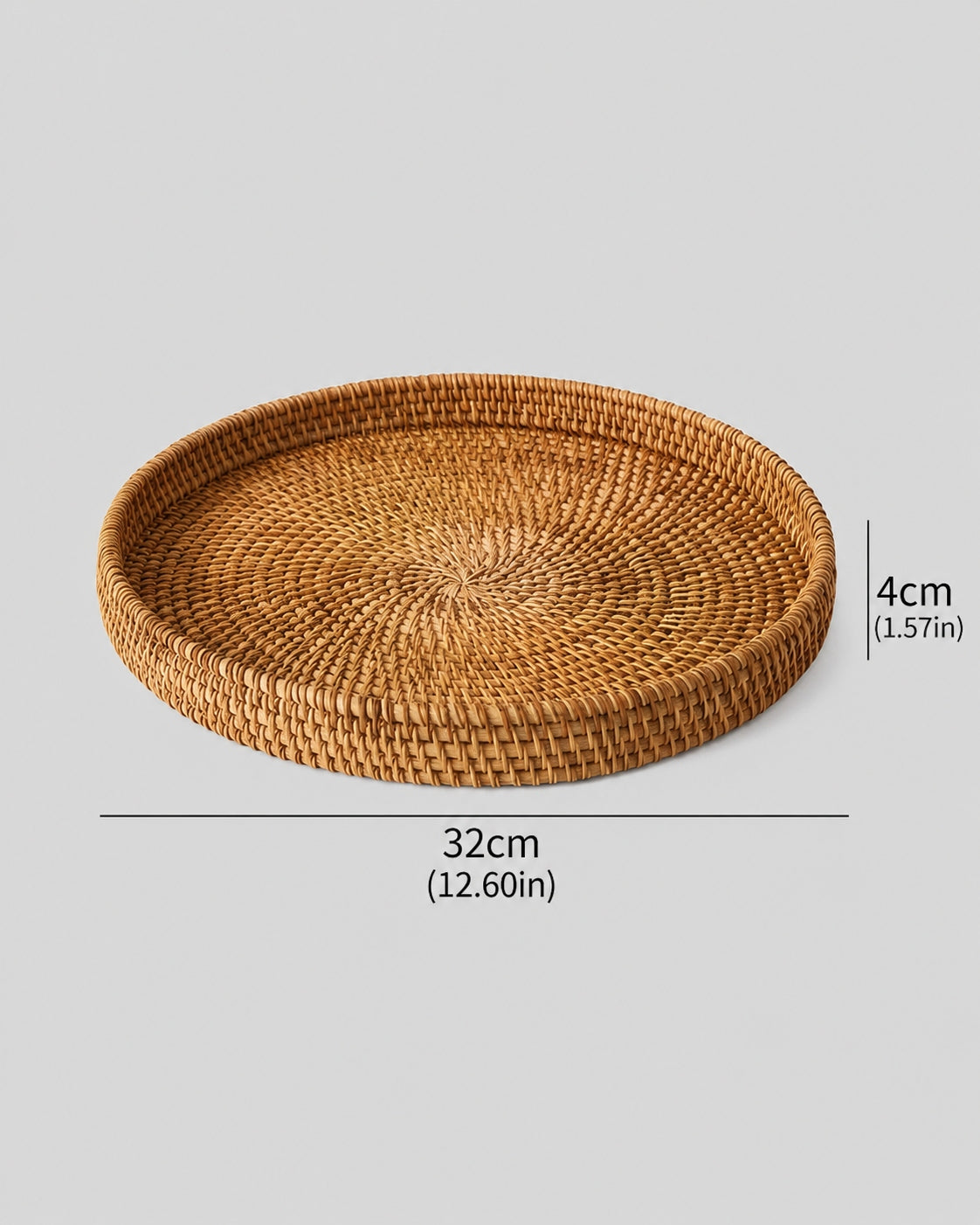 Extra large rattan storage basket for fruits and household essentials