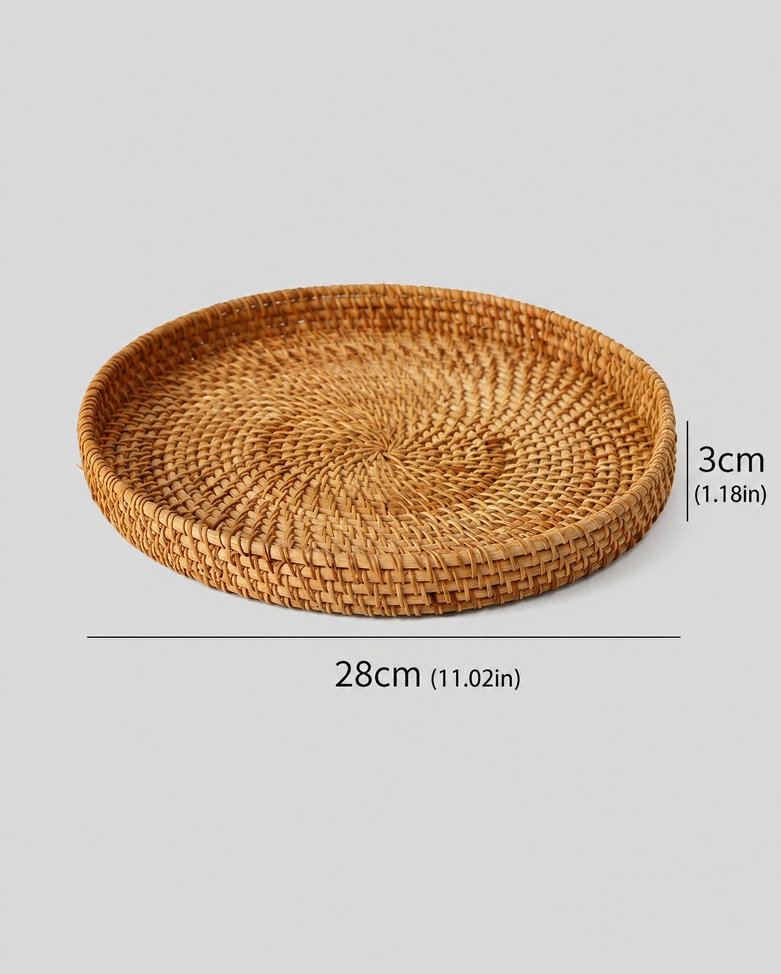 Large rattan fruit storage basket for kitchen organization