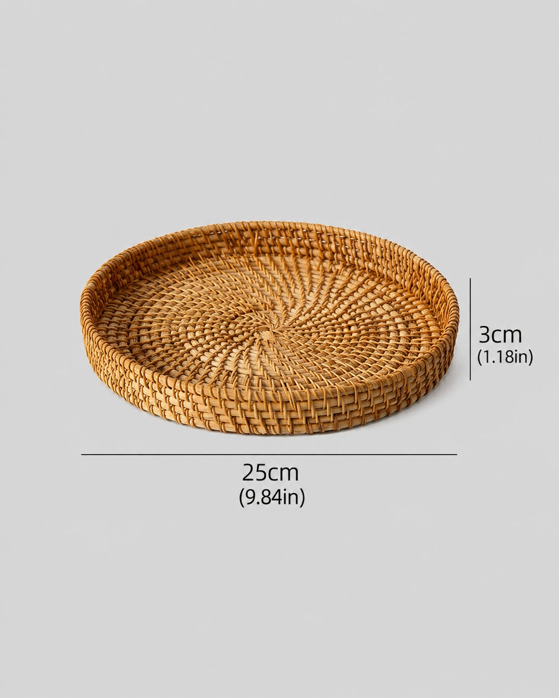 Medium handwoven rattan basket for fruits and snacks storage