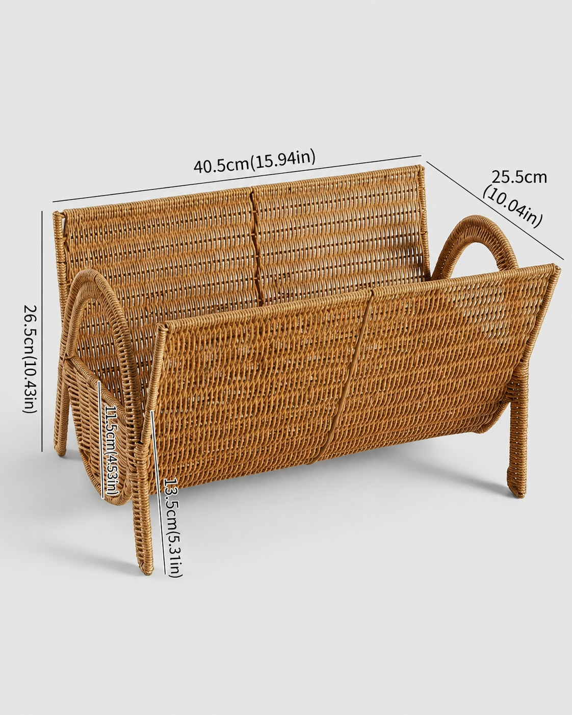 Standing magazine rack size measurement guide