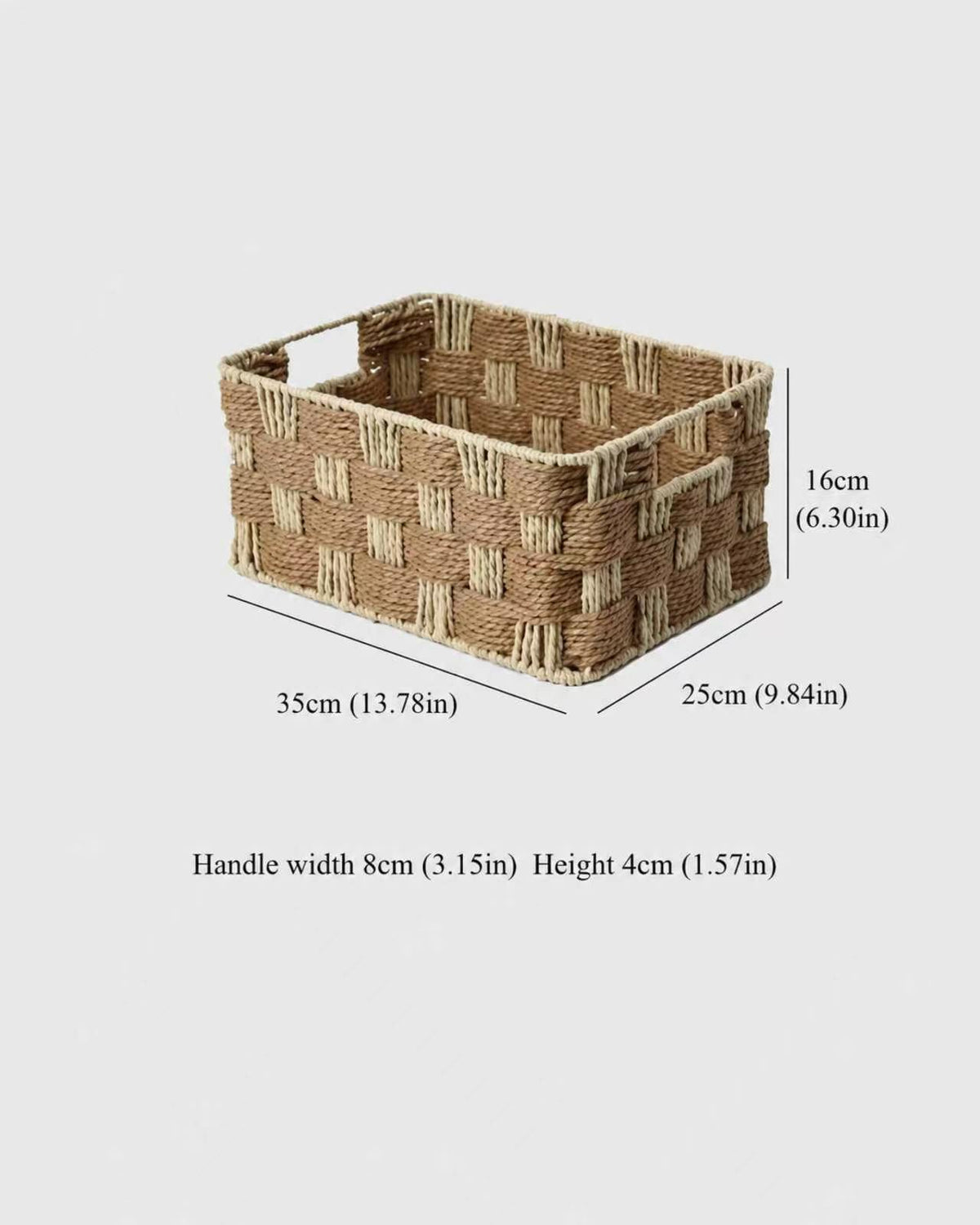 Medium Siv makeup basket size guide: 35 by 25 cm and 16 cm high