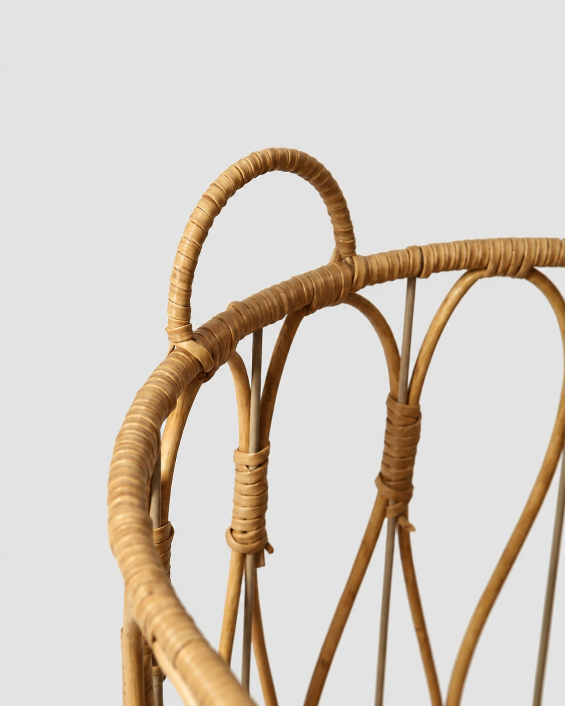 Handmade faux rattan basket handle design for easy carrying