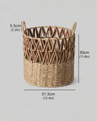 Small faux rattan laundry basket size for clothes storage