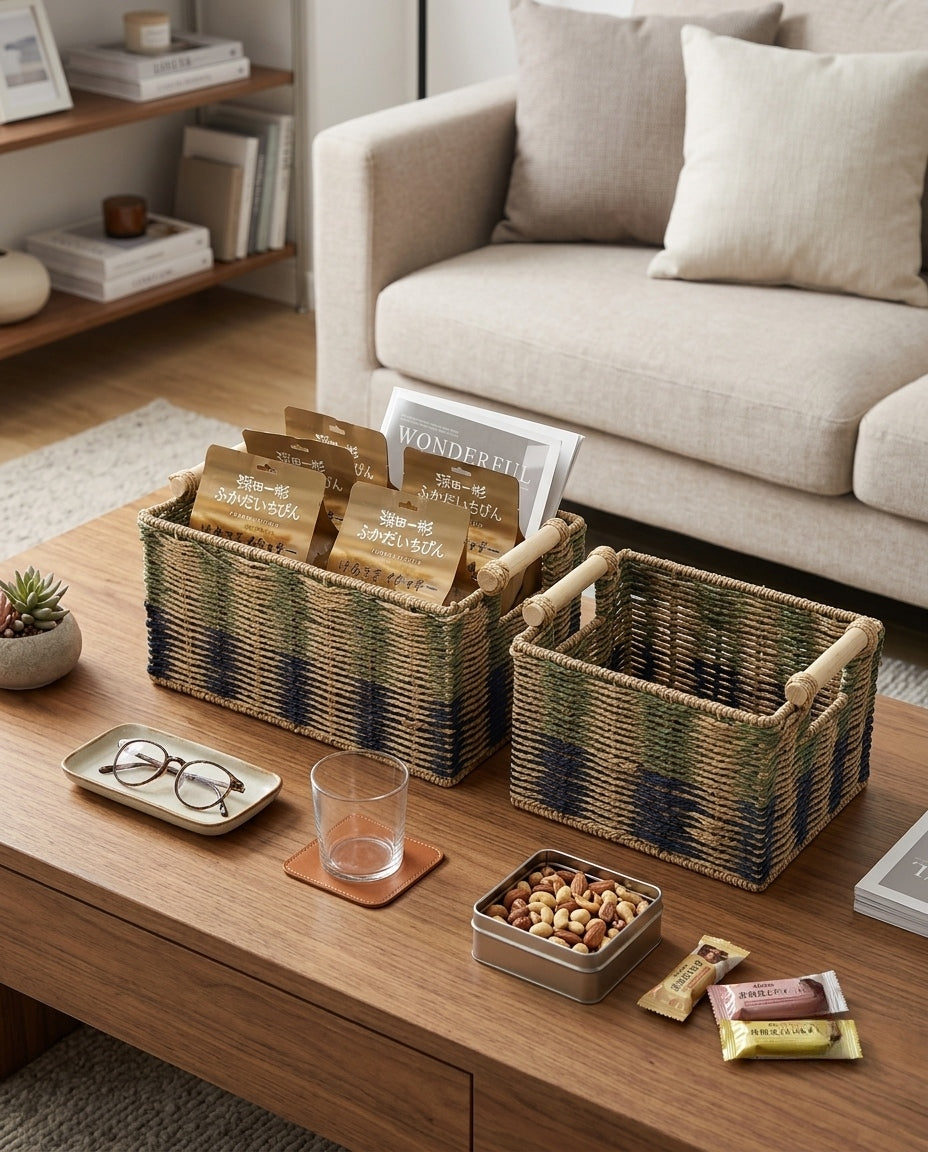 Nordic style storage basket for bedroom organization