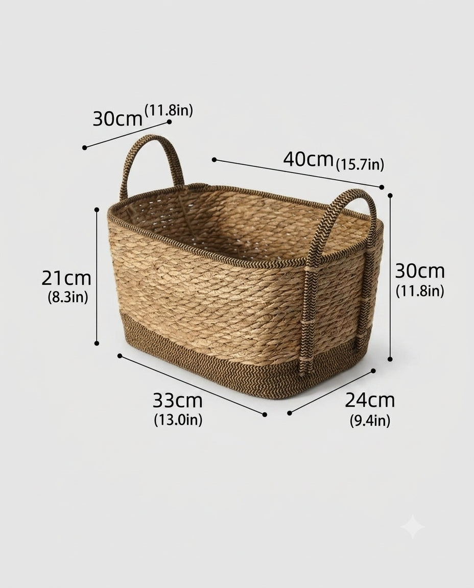 Large grass laundry basket measurement guide