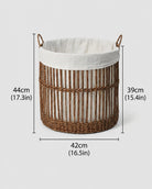Large size rattan storage basket dimensions