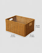 Large rectangular rattan storage box dimensions