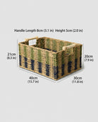 Large woven storage basket dimensions