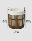 Medium size rattan storage basket dimensions
