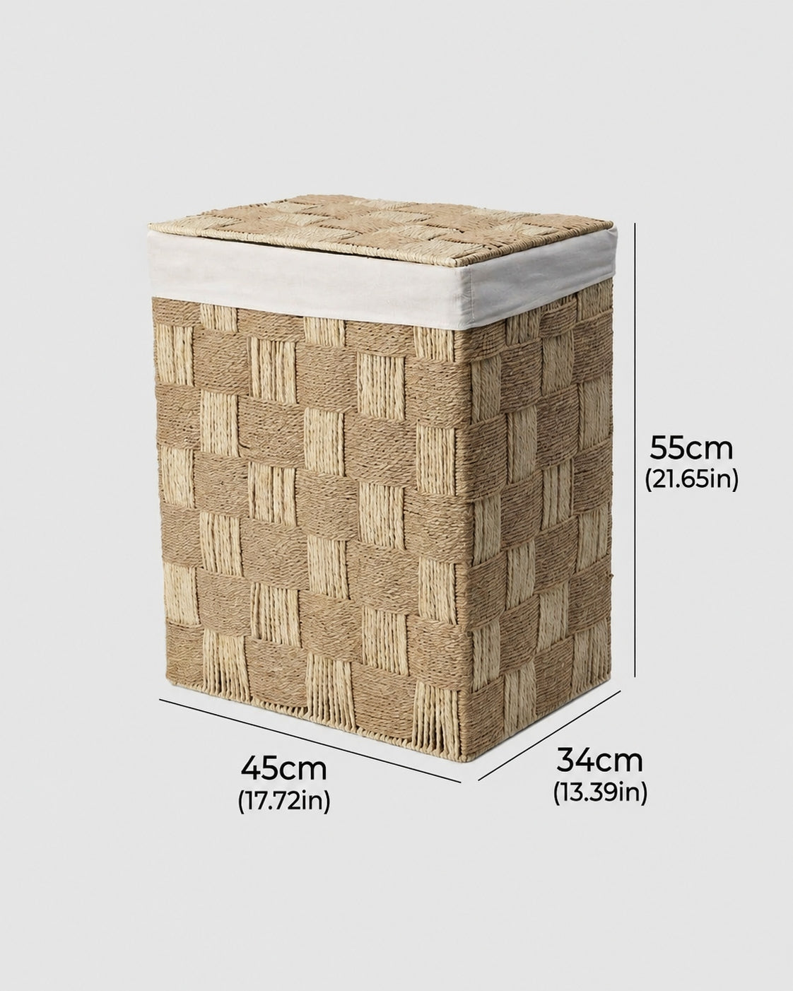 Large paper rope storage basket dimensions