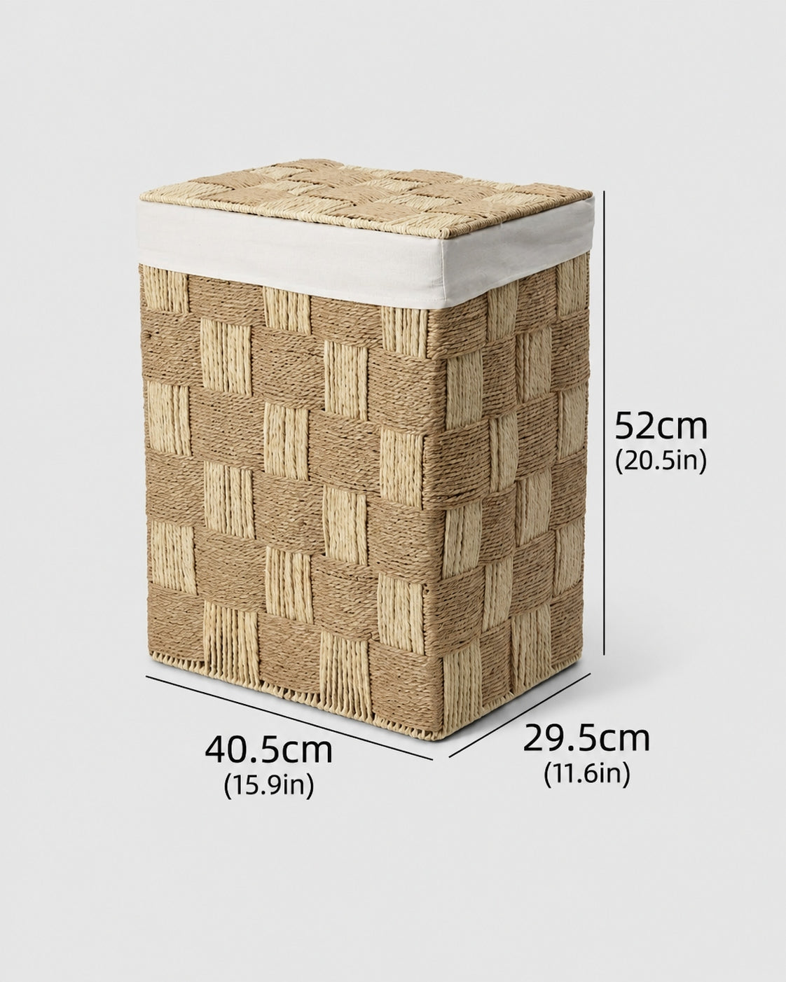 Medium paper rope storage basket dimensions