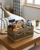 Paper rope basket for countertop snacks and daily essentials storage