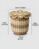 Medium paper rope laundry hamper size measurement