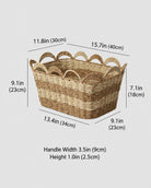 Small paper rope laundry basket size for clothes organization