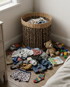 Paper rope storage basket used for living room home organization