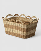 Handwoven paper rope laundry basket for dirty clothes storage