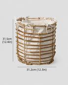 Small faux rattan laundry basket size for clothes storage