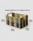 Small size woven rope storage basket dimensions