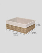 Medium Liv paper rope vanity storage basket size guide: 32.2 by 23.8 by 11.8 cm
