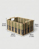 Large Maja paper rope storage basket size guide: 40 by 30 by 20 cm