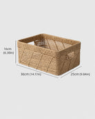 Medium Nola paper rope underwear basket size guide: 36 by 25 cm and 16 cm high
