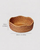 Large Sanna rattan fruit bowl size guide: top 28 cm and 10 cm high