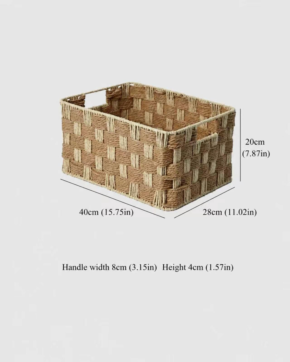 Large Siv makeup basket size guide: 40 by 28 cm and 20 cm high