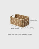 Small Siv makeup basket size guide: 30 by 20 cm and 14 cm high