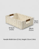 Large white paper rope storage basket for home storage solutions