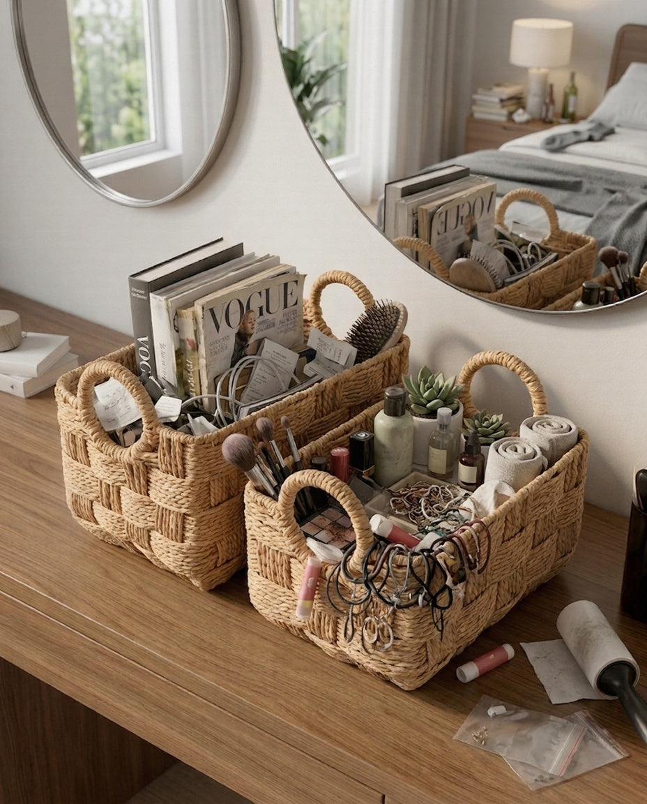 Natural storage basket for organizing home essentials