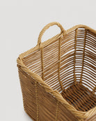 Inside view of handmade faux rattan storage basket
