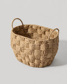 Woven rope bathroom storage basket for towels and essentials